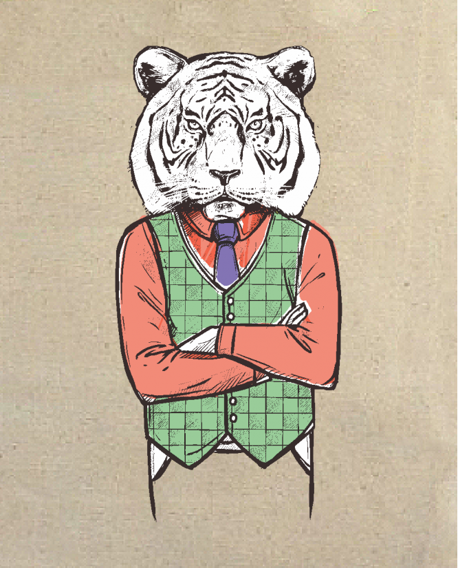 Hipster Tiger Krepšys